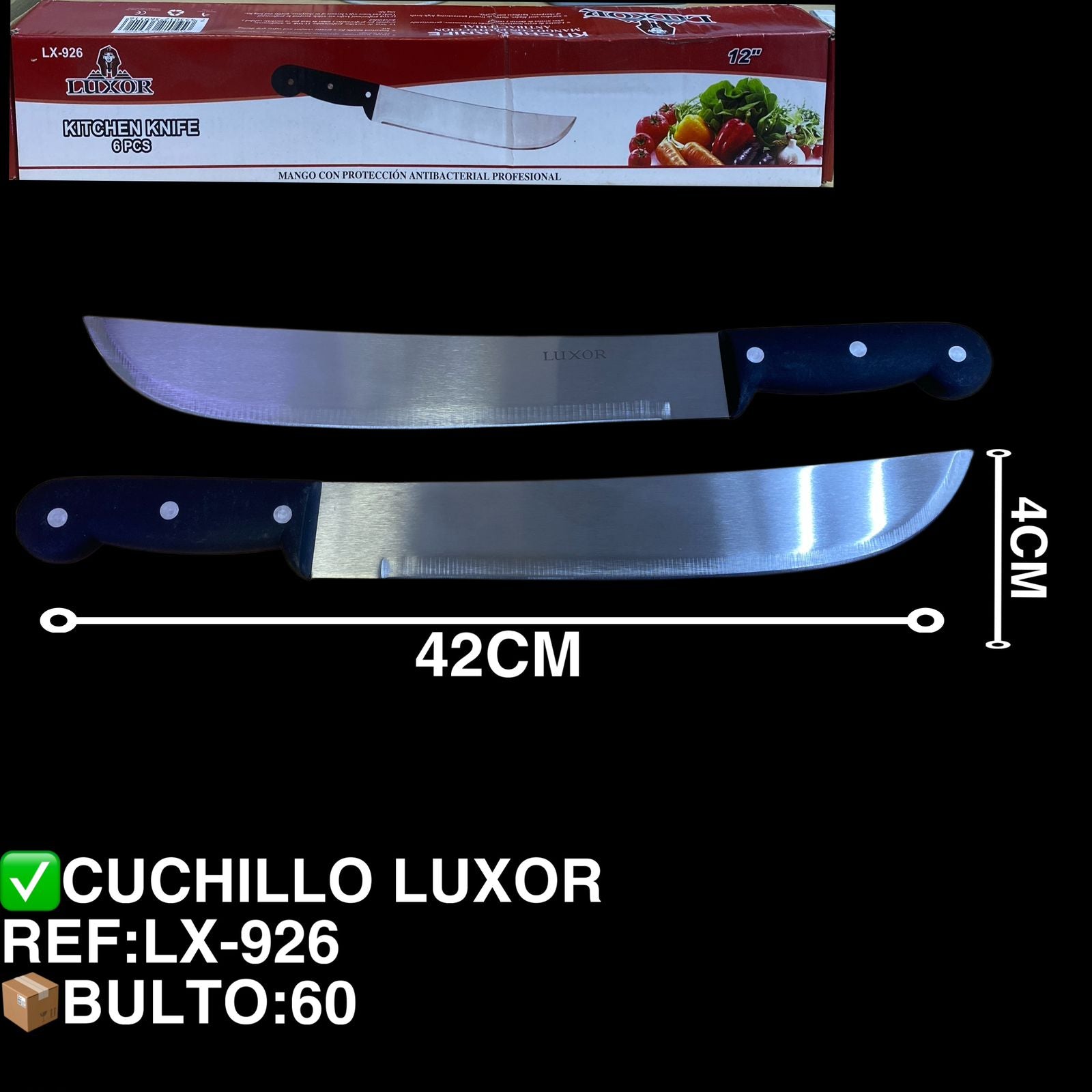 CUCHILLO LUXOR CACHA NEGRA 12 CUCHILLO LUXOR CACHA NEGRA 12